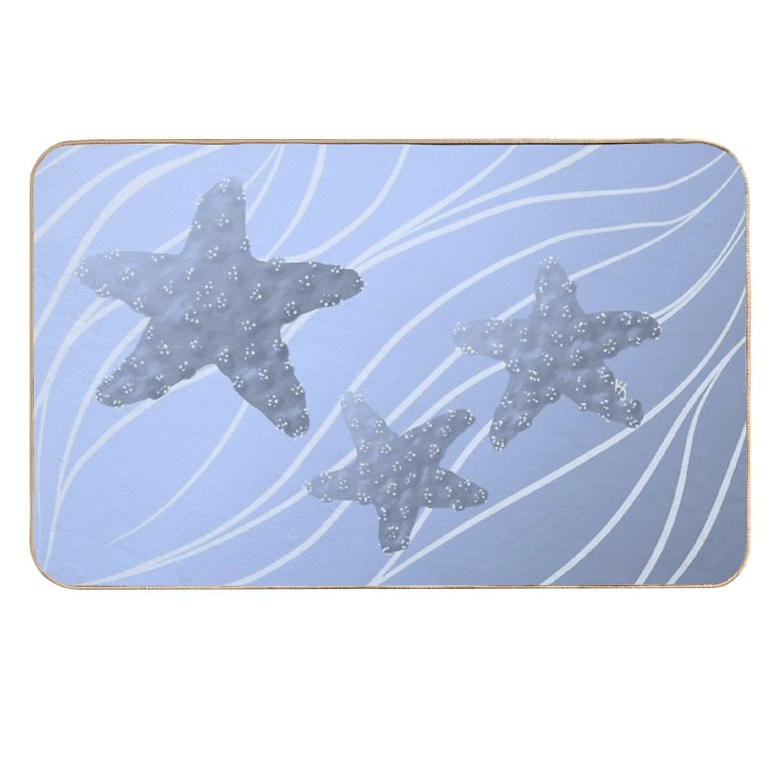 Blue Starfish  Toxin-Free Bath Mat