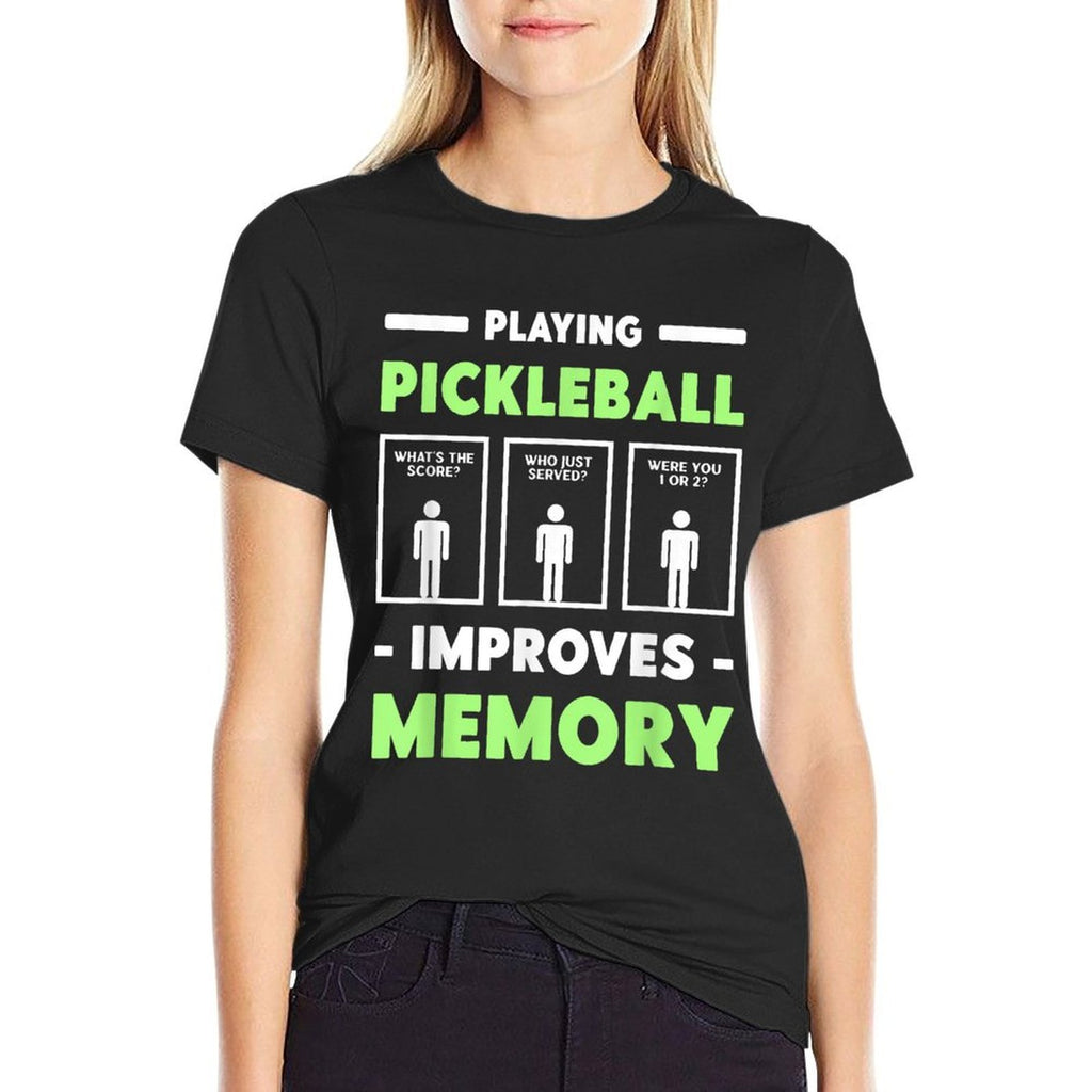Playing Pickleball Improves Memory Dink Player  Polyester Blend T-Shirt