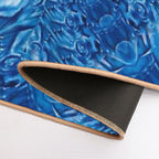 Velvet Splash Bloom Blue Ocean Waves Pattern 1  Dirt-Trapping Bath Mat