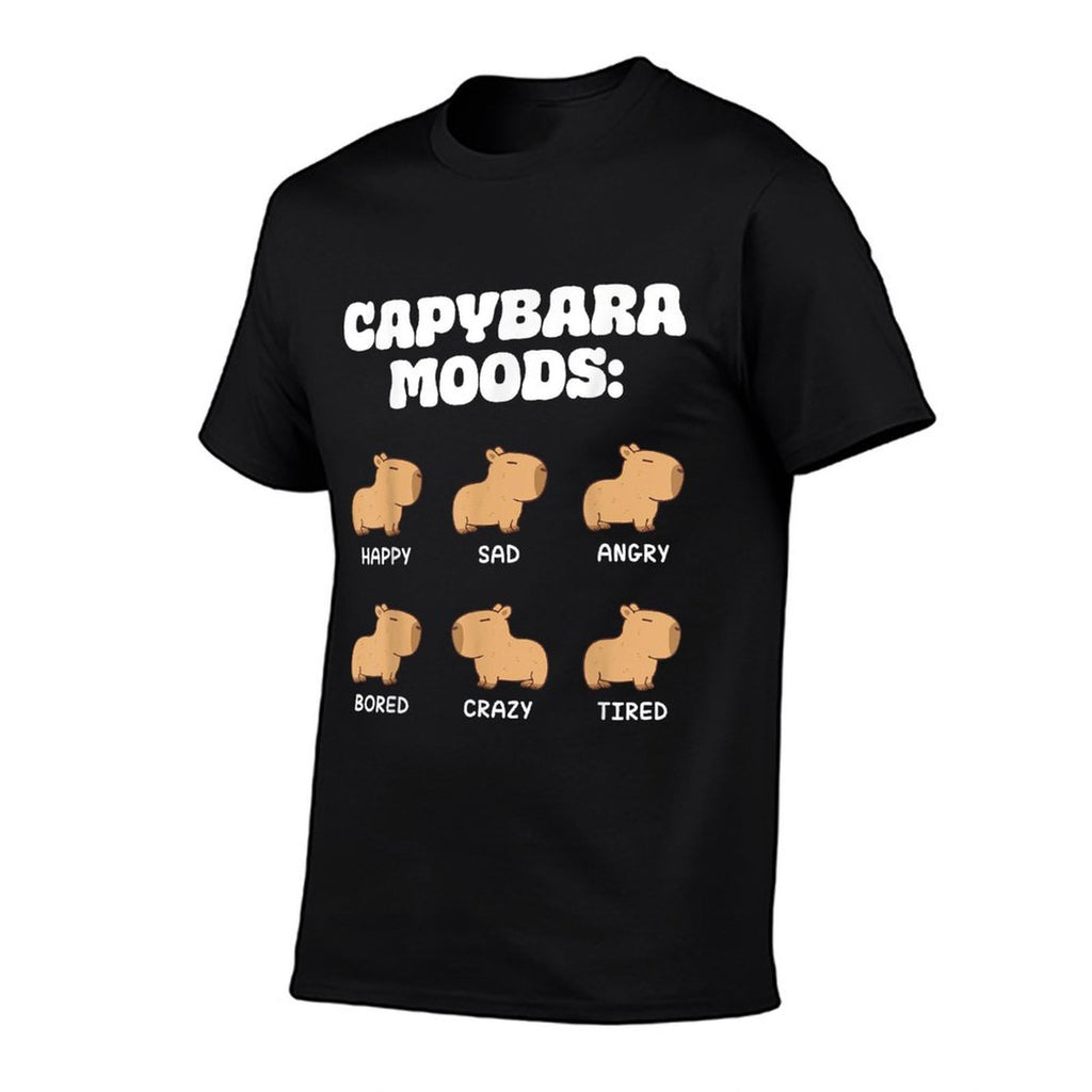 Capybara Moods Funny Capybaras  Odor-resistant T-Shirt
