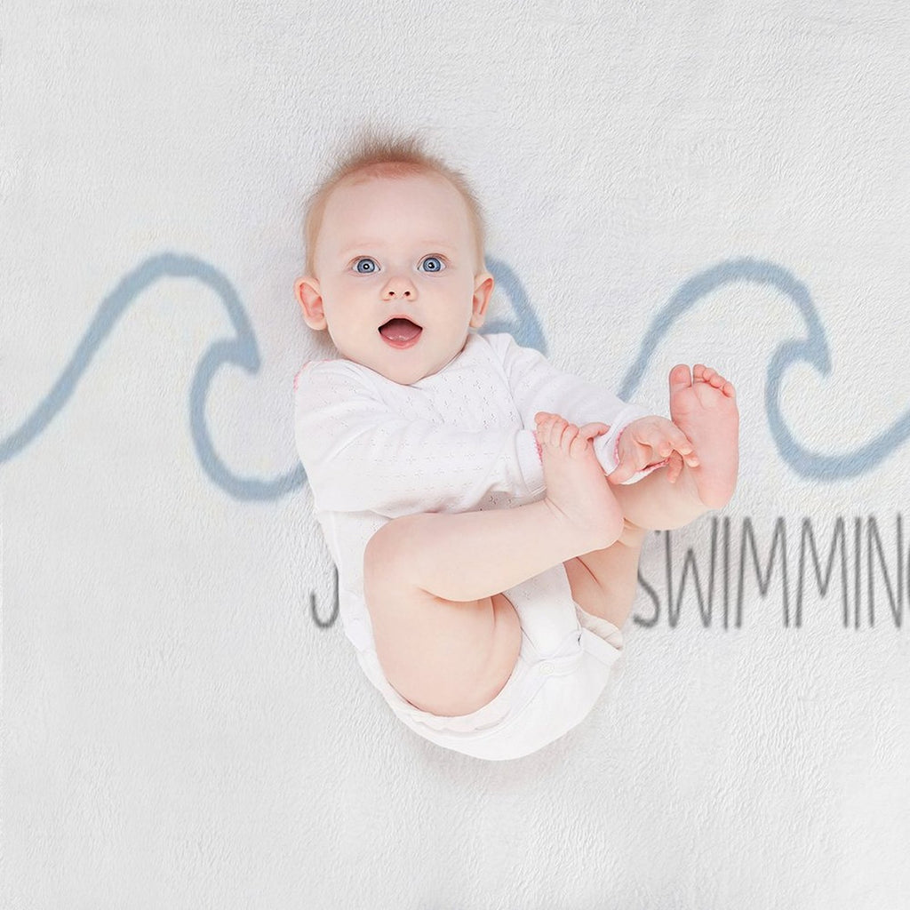 Just Keep Swimming Wave Eco-conscious Throw Blanket