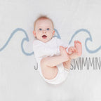 Just Keep Swimming Wave Eco-conscious Throw Blanket