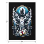 An Owl Messenger in A Mystical Night - Fantasy Gift-ready Throw Blanket