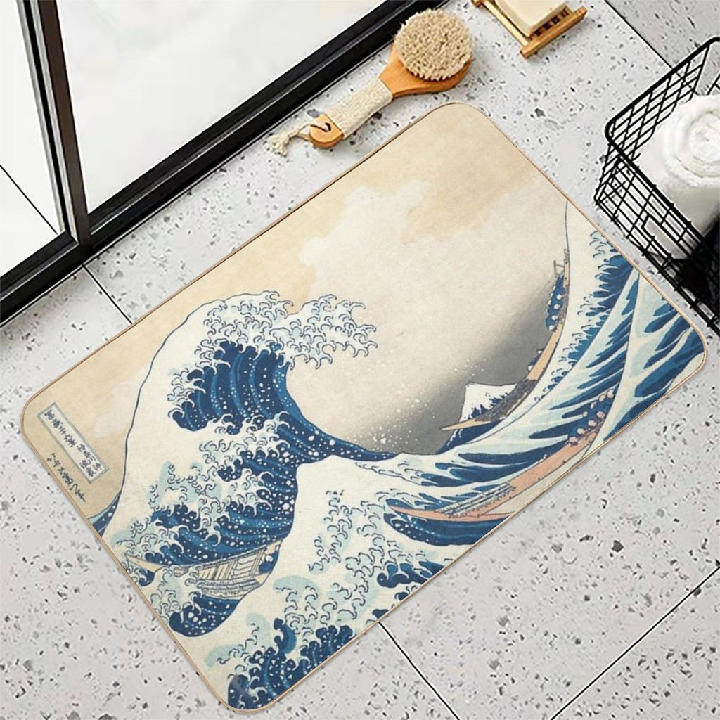 The Great Wave Off Kanagawa (High Resolution), Hokusai  Pet-Safe Bath Mat