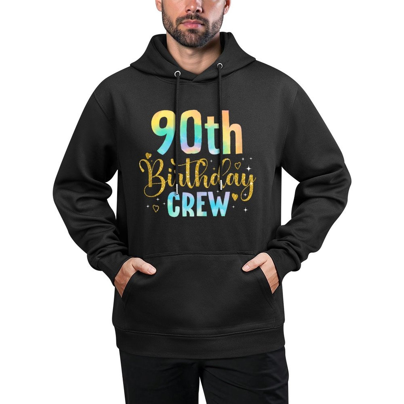 90 Years Old Birthday Party Group Family 90th Birthday Crew Pilling-Resistant Hoodie