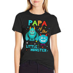 Papa Of The Little Monster Birthday Monster  Stretchy T-Shirt