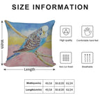 Sky Blue Budgie Soft Fade-Resistant Throw Pillow