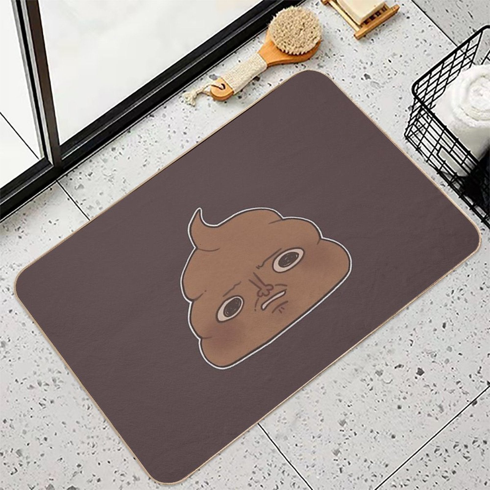 Disgusted Poop  Rapid-Drying Bath Mat