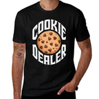 Cookie Dealer Funny Kids Men Women Cookie Baking Crew  Rolled Sleeves T-Shirt