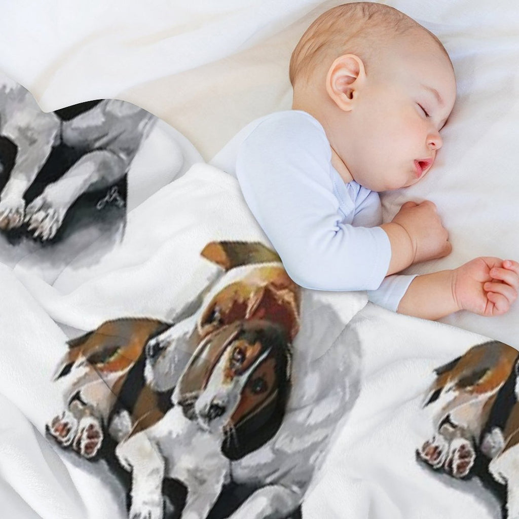 Beagles - Digital Quick-dry Throw Blanket