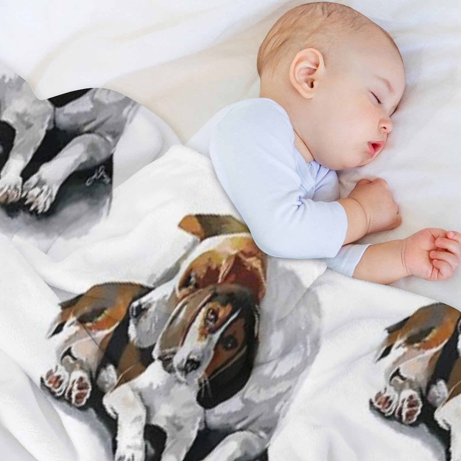 Beagles - Digital Quick-dry Throw Blanket