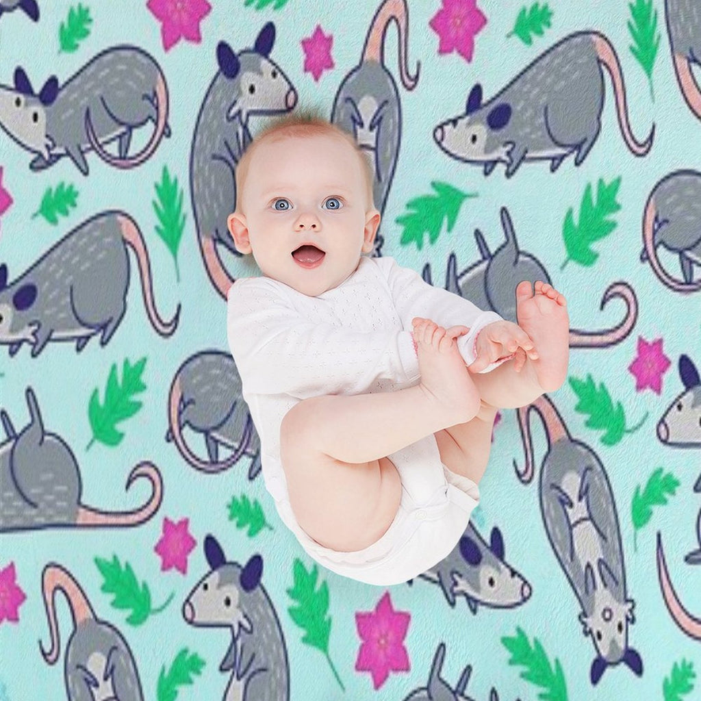 Opossum Pattern Quick-dry Throw Blanket
