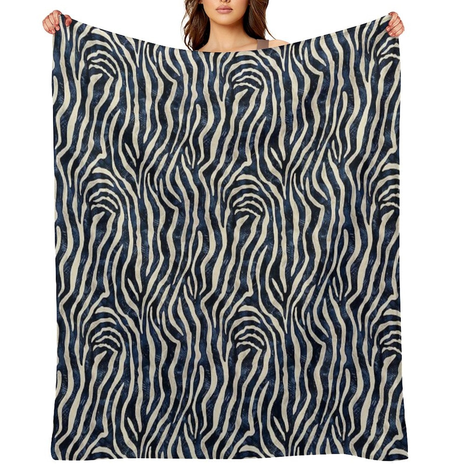 Tropical Zebra Fusion Quick-dry Throw Blanket