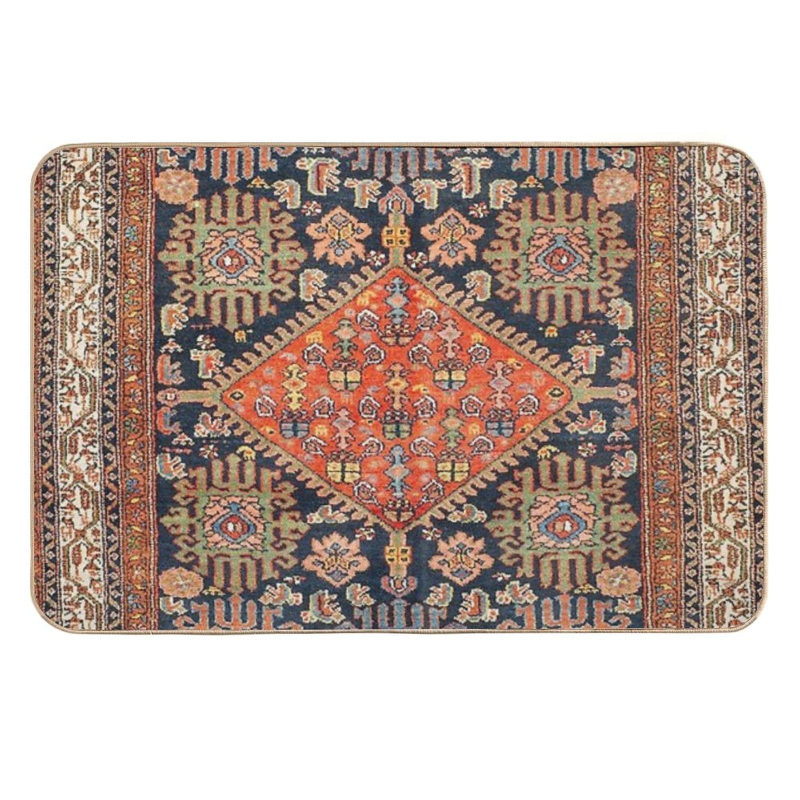 Hamadan  Antique West Persian Rug Print  Multi-Purpose Bath Mat