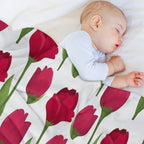 Floral Bedroom Décor Compact Throw Blanket