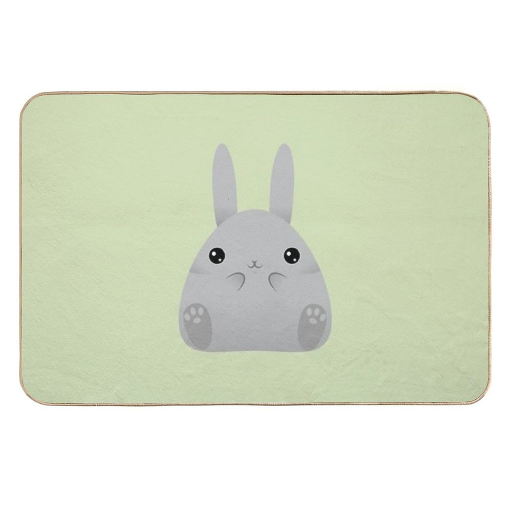 Big Squishy Onigiri Shaped Bunny  High-Traffic Bath Mat