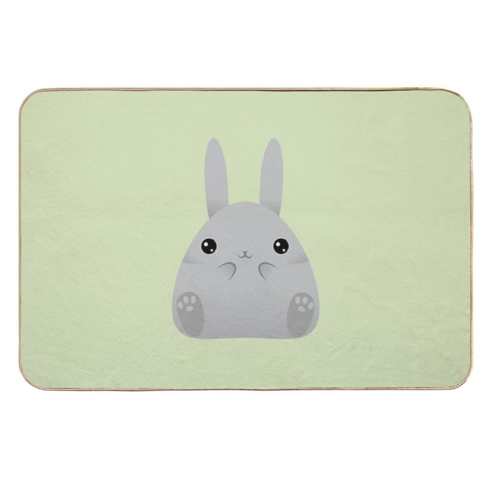 Big Squishy Onigiri Shaped Bunny  High-Traffic Bath Mat