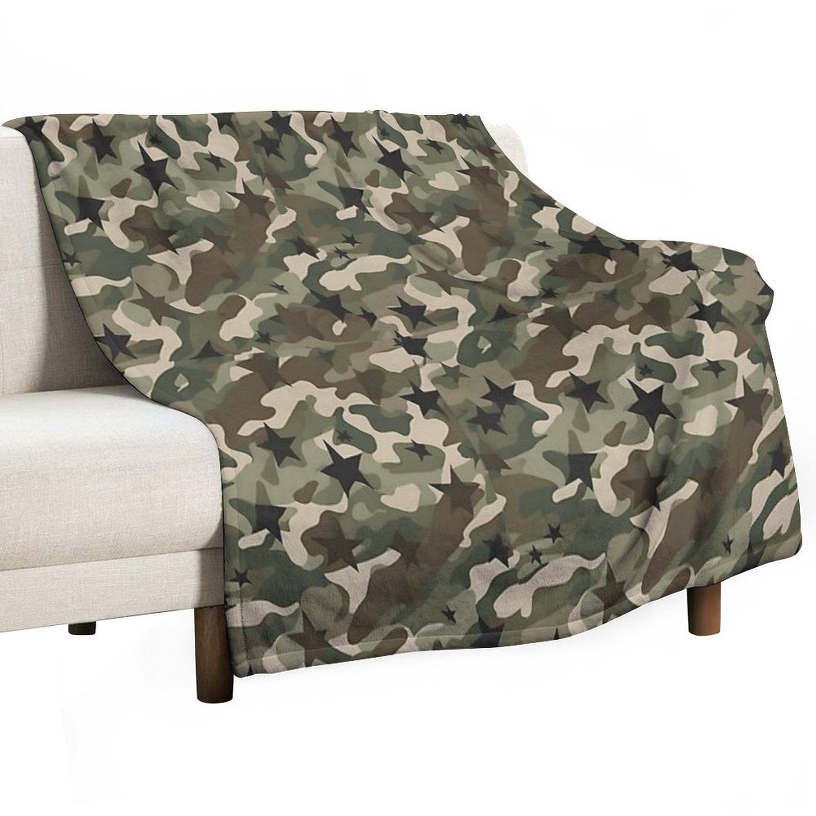 Camo Stars Blend Canvas 2 Multi-functional Throw Blanket
