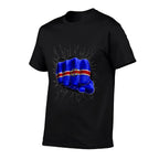 Cape Verde Cape Verdean Fist Gift  Polyester Blend T-Shirt