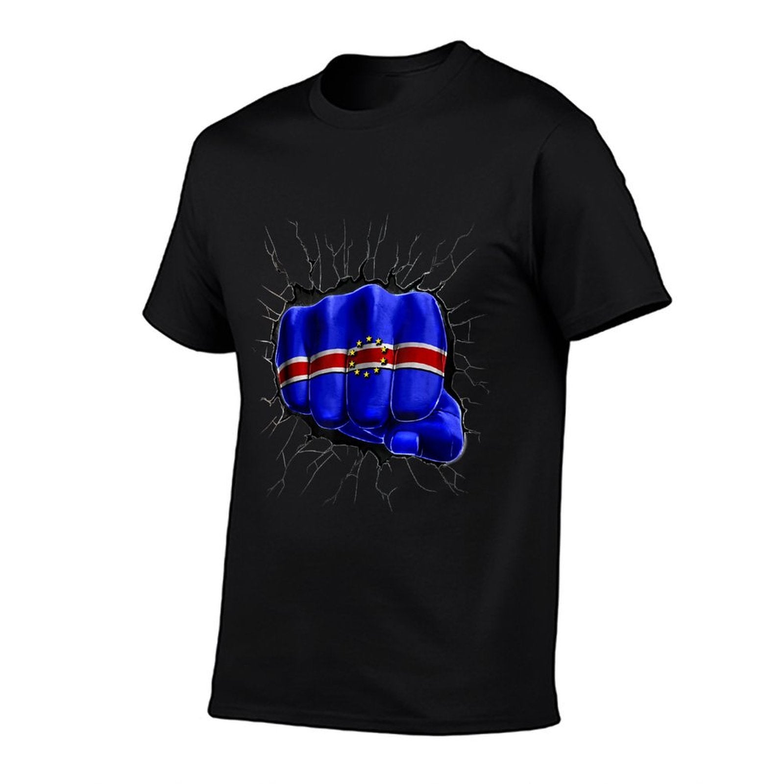 Cape Verde Cape Verdean Fist Gift  Polyester Blend T-Shirt