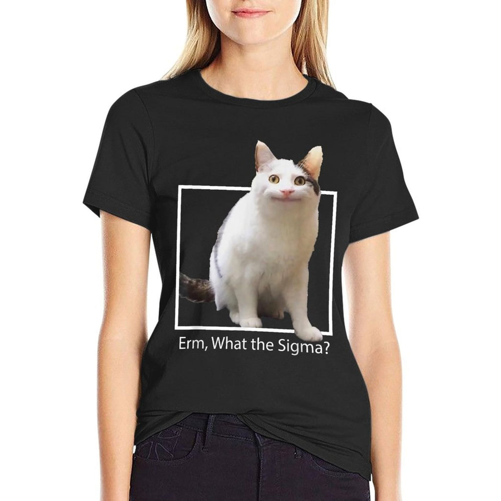 Funny Cat Meme Quote Erm What Sigma For Men Women Cool Sigma  Stretchy T-Shirt