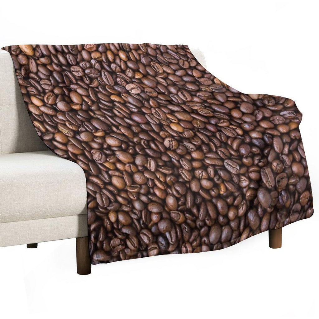 Coffee Beans Travel-friendly Throw Blanket