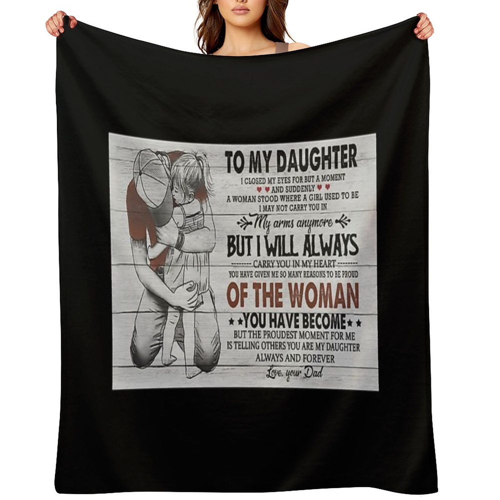 To My Daughter I Closed My Eyes For But A Moment And Suddenly Shrink-resistant Throw Blanket