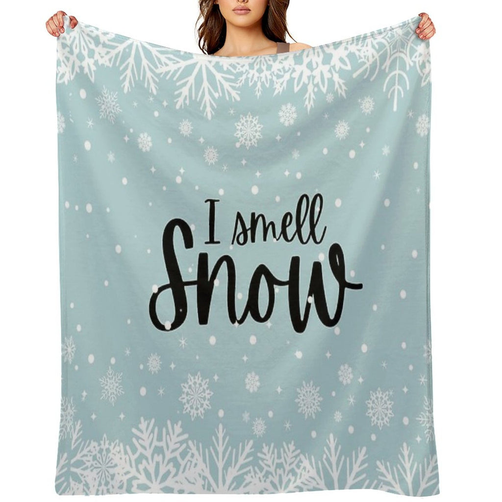 I Smell Snow Wrinkle-free Throw Blanket