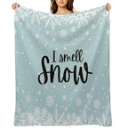 I Smell Snow Wrinkle-free Throw Blanket