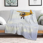 Piper J-3 Cub Wrinkle-free Throw Blanket