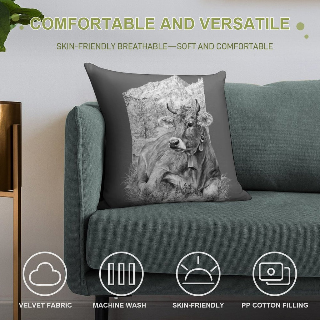 Bruna Alpina Soft Hidden Zipper Throw Pillow