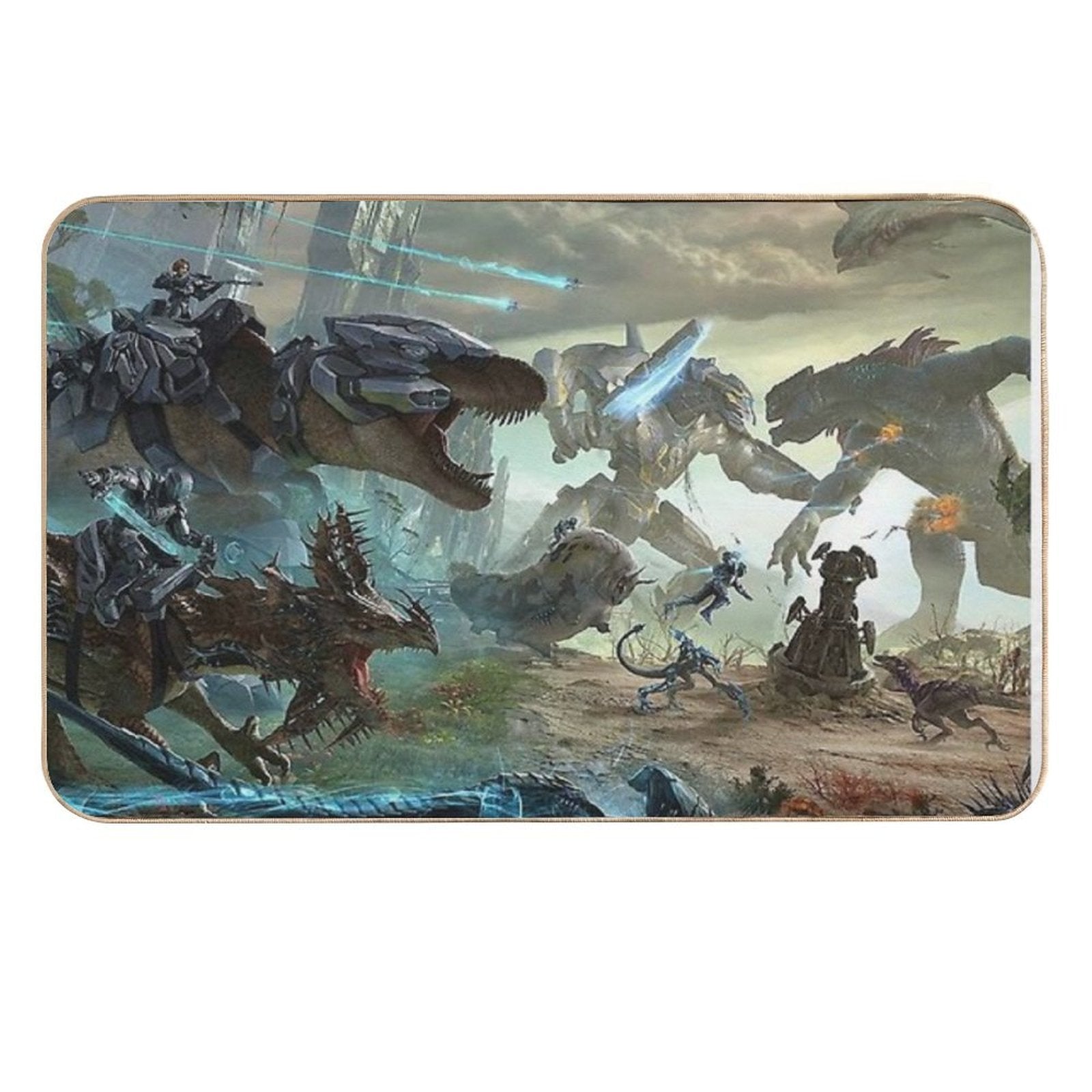 ARK Extinction Dino Fight  Repositionable Bath Mat