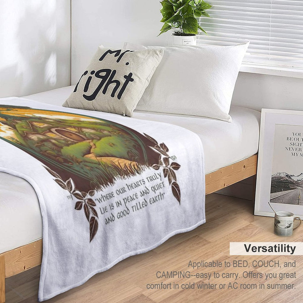 Round Doors Under A Tree - Fantasy Shrink-resistant Throw Blanket