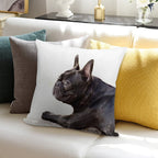 French Bulldog Soft Hidden Zipper Throw Pillow