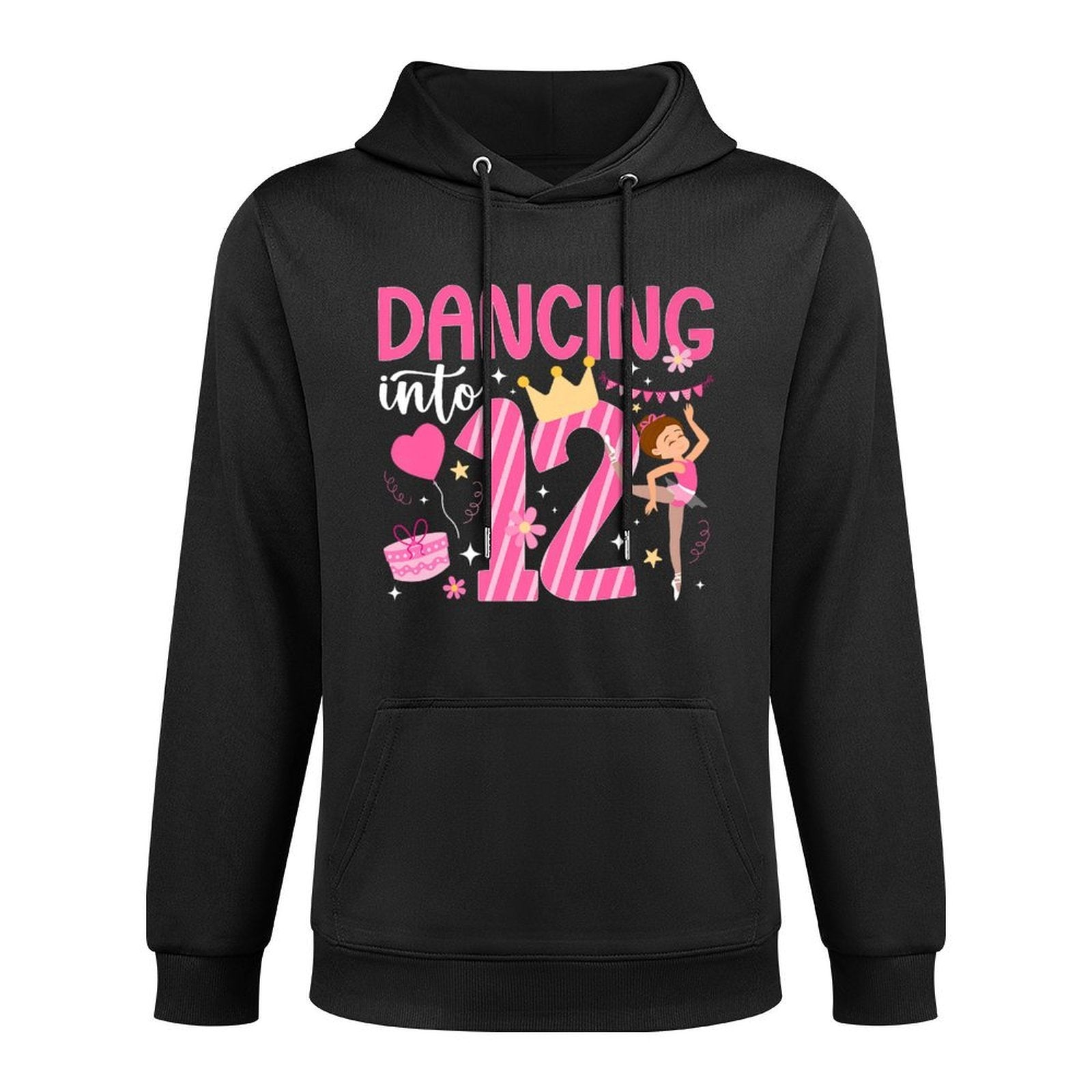 12th Birthday Dance Girl Twelve Year Old Dancer Birthday Premium Cotton-Polyester Blend Hoodie