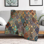 Floral Pattern Flower Boho Mandala Premium Throw Blanket