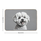 Bichon Frise Dog  Rapid-Drying Bath Mat