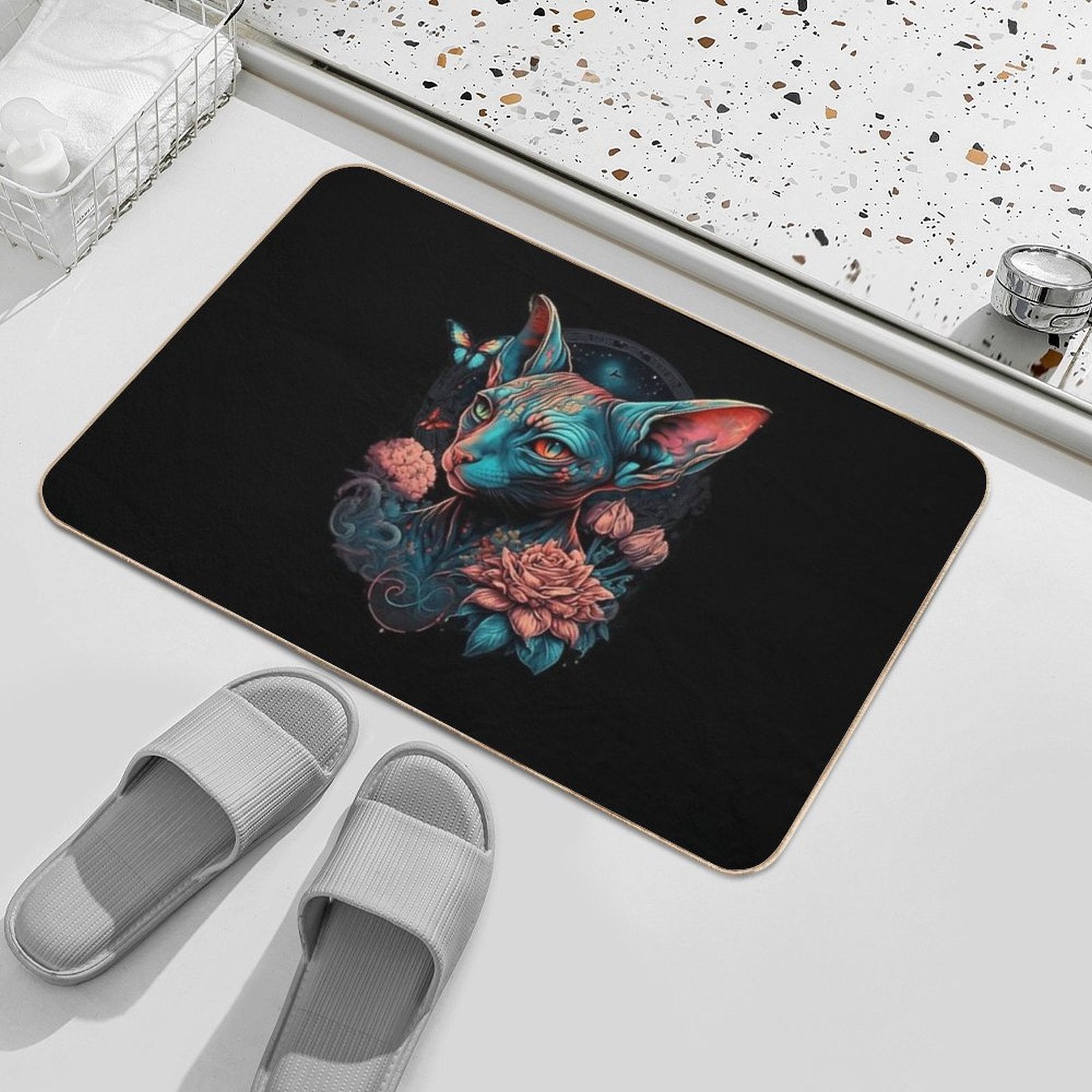 Sphynx Cat  Absorbent Bath Mat