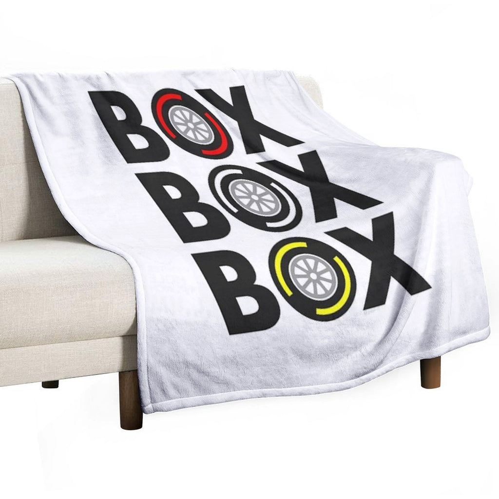 Box Box Box F1 Tyre Compound Design All-season Throw Blanket
