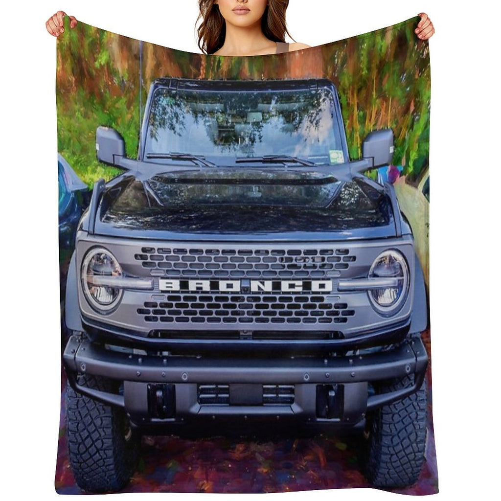 2022 Black Ford Bronco Shrink-resistant Throw Blanket