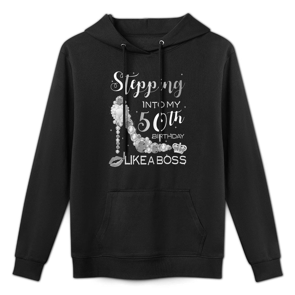 50th Birthday Women Diamond Birthstone April Gift Moisture-Wicking Hoodie