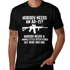 Nobody Needs An AR-15 Funny Pro Gun Red Dot AR  Vintage-inspired T-Shirt