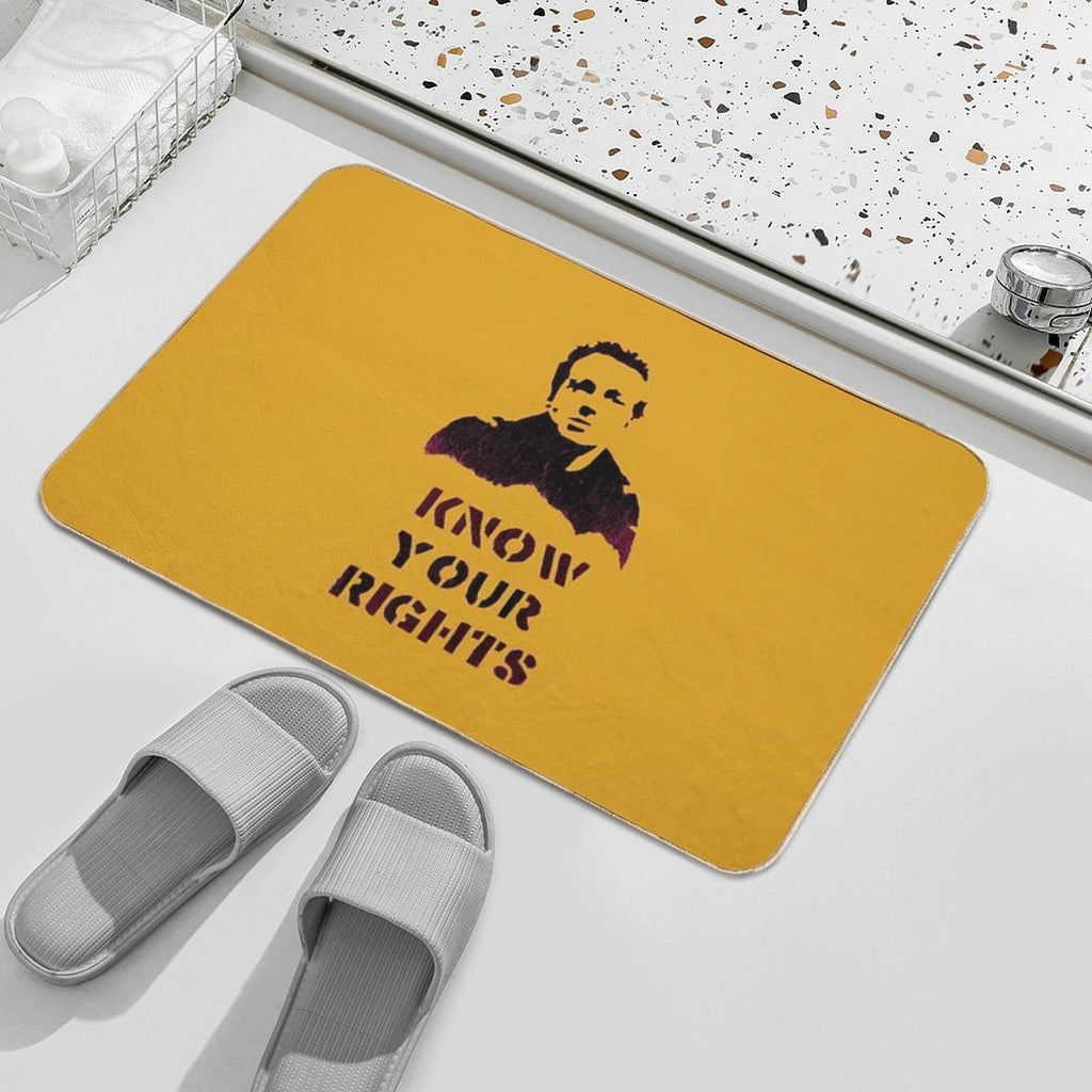 Strummer  ~ #Know Your Rights  Absorbent Bath Mat