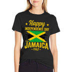 Happy Independence Jamaica Est 6th August 1962 Jamaican  Polyester Blend T-Shirt