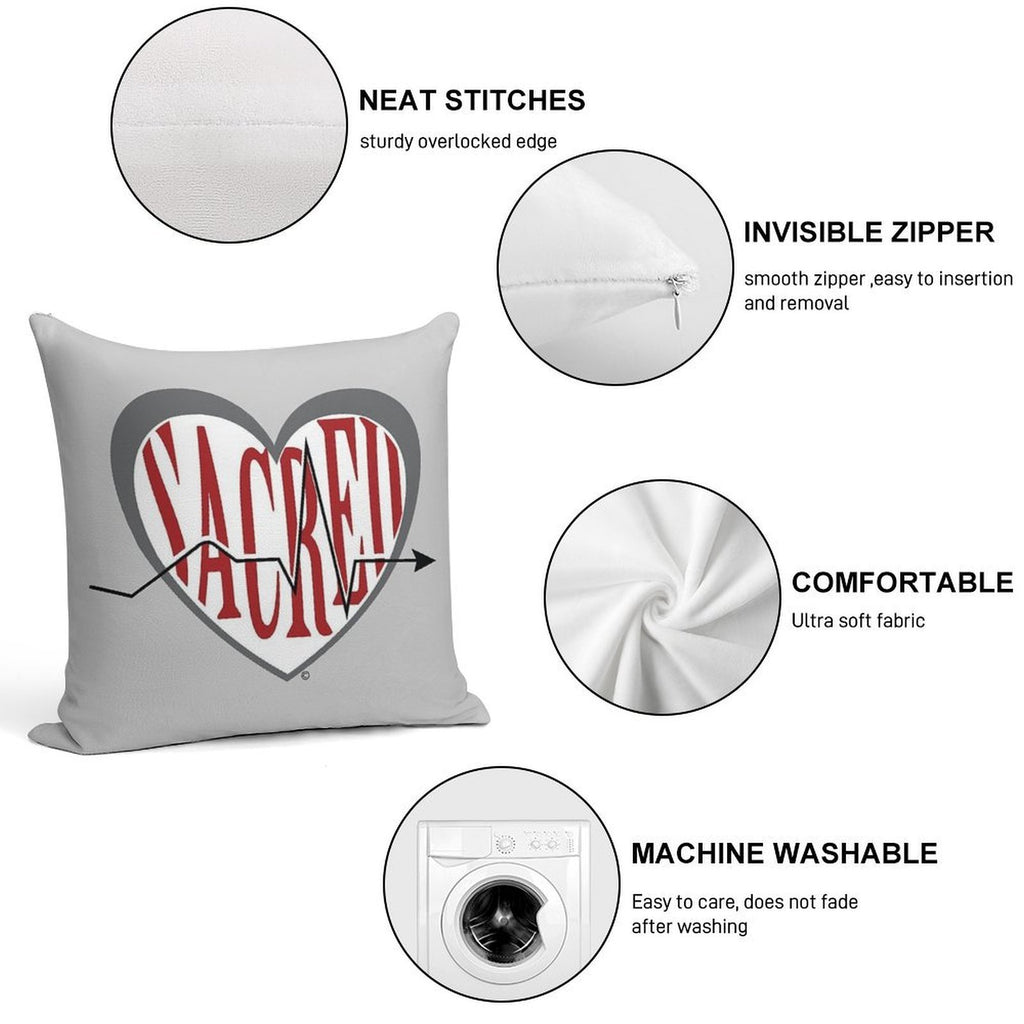 Sacred Heart University Soft Skin-Friendly Throw Pillow