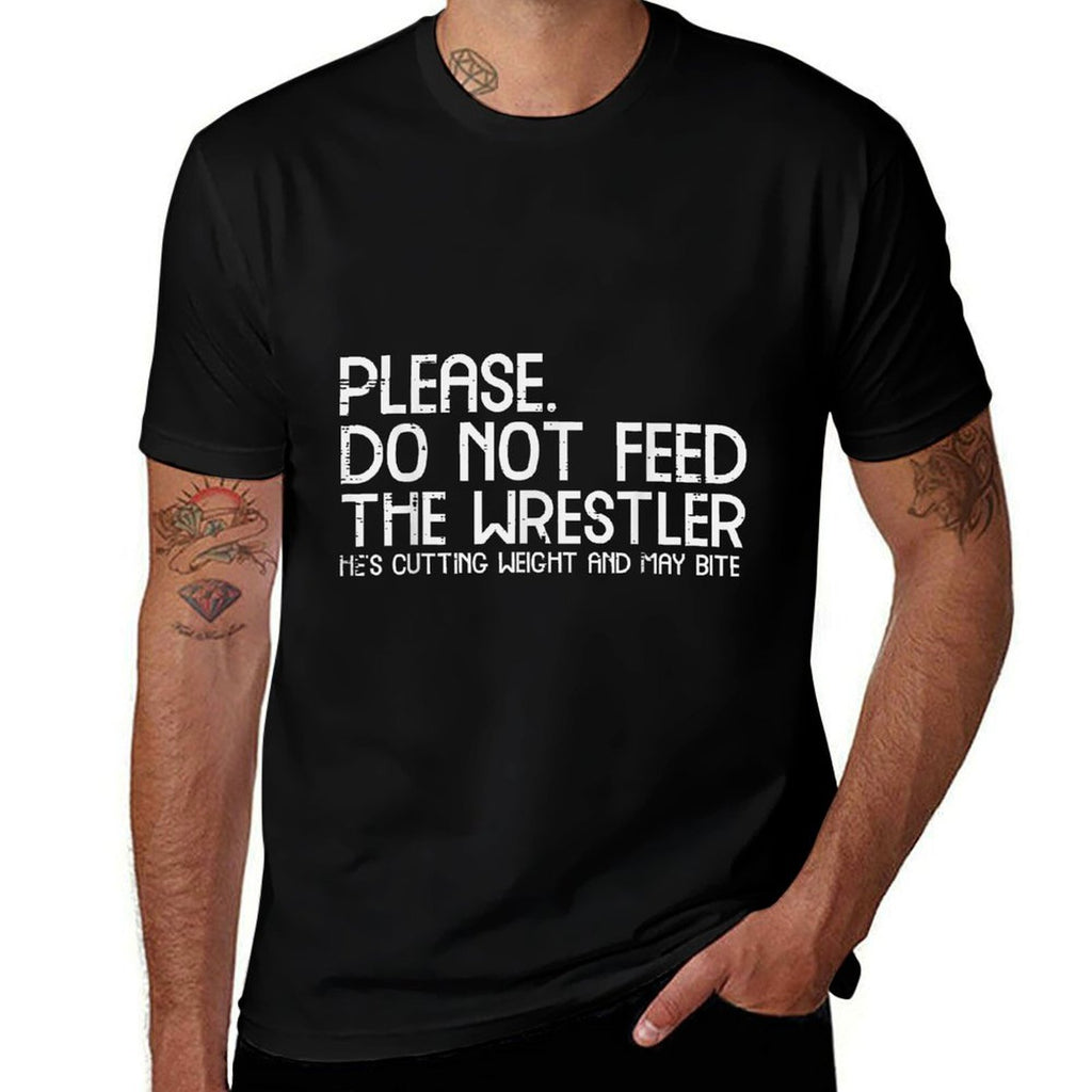 Please Dont Feed Wrestler Funny Wrestling Men Women Boys Kid  Soft T-Shirt