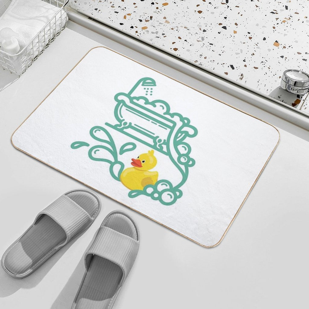 CUTE RUBBER DUCK SPLISH SPLASH BATH TIME  Slip-Resistant Bath Mat