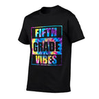 Back To School 5th Grade Vibes First Day Of School Teachers  Rolled Sleeves T-Shirt