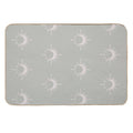 Cosmic Sun And Moon Design Soft Aesthetic In Muted Colors Pale Green  Pet-Safe Bath Mat