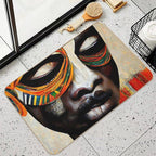 African Mask Man  Multi-Purpose Bath Mat